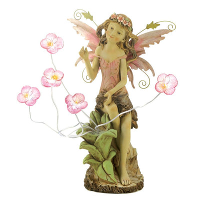 Peony Fairy Solar Statue - crazydecor