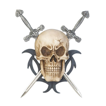 Two Sword Skull Wall Plaque - crazydecor