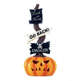 Spooky Halloween Lighted Pumpkin Sign - crazydecor