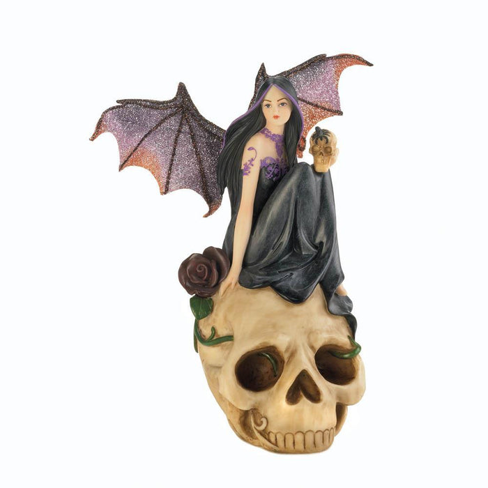 Bat Fairy Skull Figurine - crazydecor