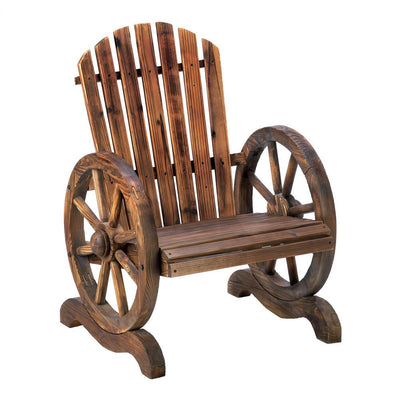 Wagon Wheel Adirondack Chair - DreamyDecor