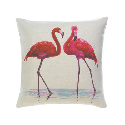 Flamingo Couple Decorative Pillow - crazydecor