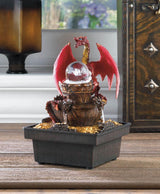 Red Dragon Tabletop Fountain - crazydecor