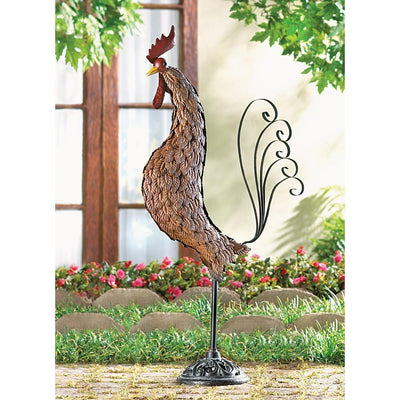 Metal Sculpture Rooster - crazydecor