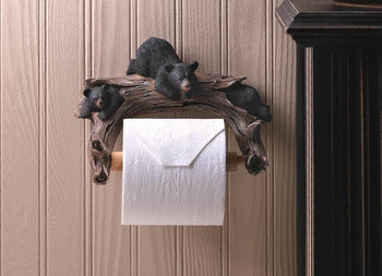 Black Bear Toilet Paper Holder - crazydecor