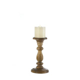 Realm Turned Wood Candle Holder - crazydecor