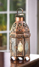 Copper Moroccan Candle Lamp - crazydecor