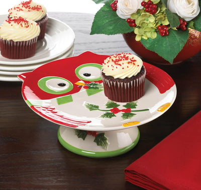 Holiday Hoot Cake Stand - crazydecor