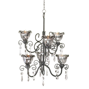 Midnight Blooms Double Chandelier - crazydecor