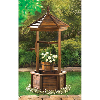 Rustic Wishing Well Planter - crazydecor