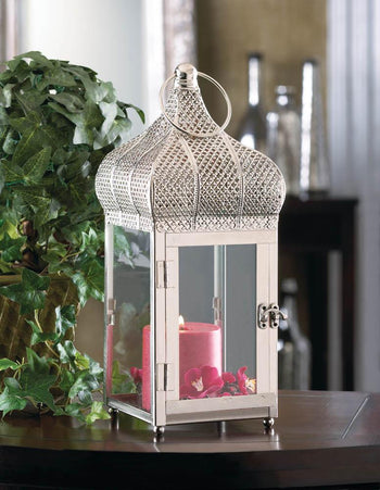 Silver Moroccan Dome Lantern - crazydecor