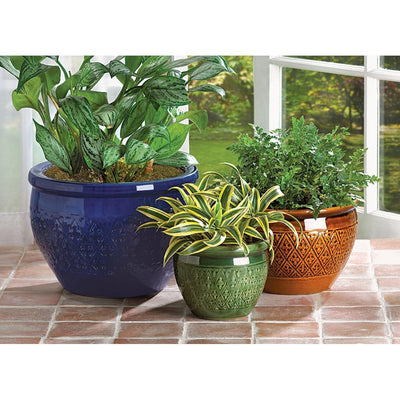 Jewel-Tone Flower Pot Trio - crazydecor