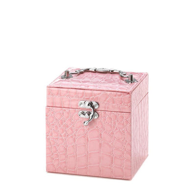 Stylish Pink Mirror Jewelry Box - crazydecor