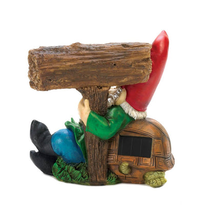 Welcome Gnome Solar Statue - DreamyDecor