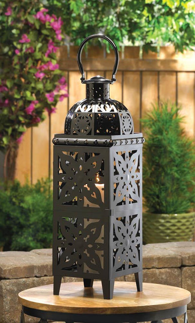 Giant Black Medallion Lantern - crazydecor