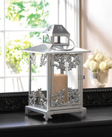 Silver Scrollwork Candle Lantern - crazydecor