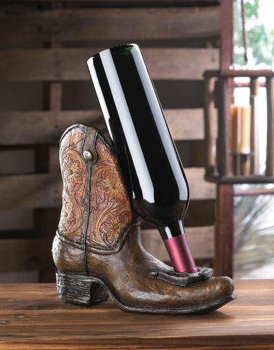 Lucky Cowboy Boot Wine Bottle Holder - crazydecor