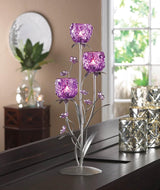 Fuchsia Blooms Candle Holder - crazydecor