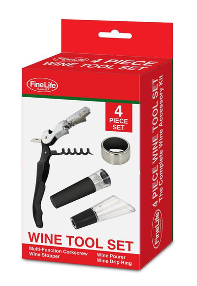 4 Piece Wine Tool Set - crazydecor