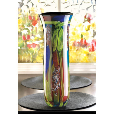 Peacock Fantasy Art Glass Vase - crazydecor