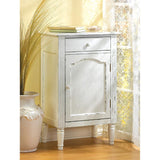 Antiqued White Wood Cabinet - crazydecor