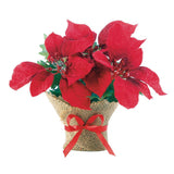 Small Everlasting Burlap Poinsettia - crazydecor