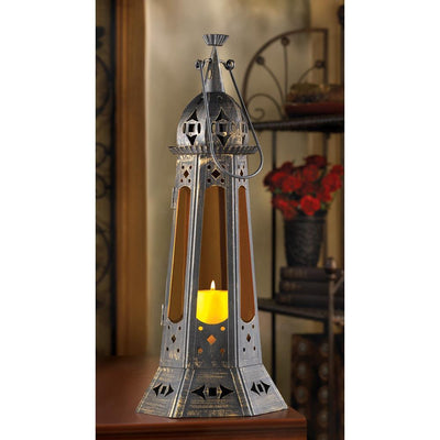 Moroccan Tower Candle Lantern - crazydecor