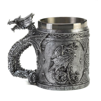 Stainless Steel Dragon Mug - crazydecor