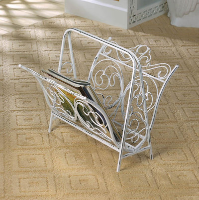 Vintage Magazine Rack - White - DreamyDecor