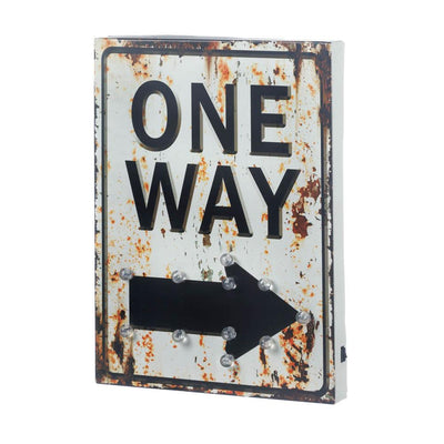 Light-Up One Way Sign - crazydecor