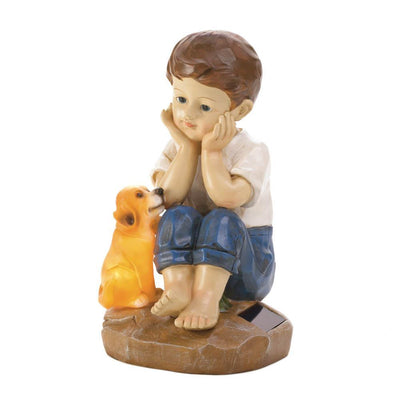 My Pup And I Solar Figurine - crazydecor