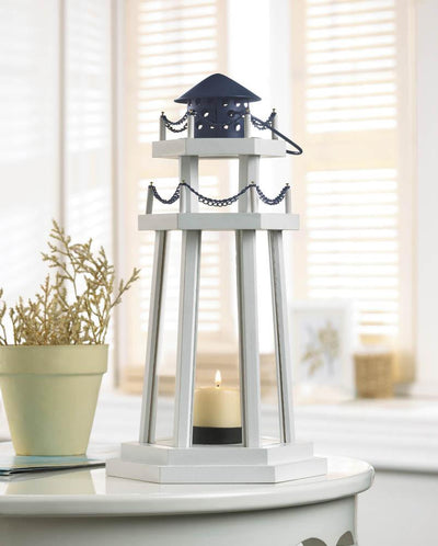 Lighthouse Point Wooden Lantern - crazydecor