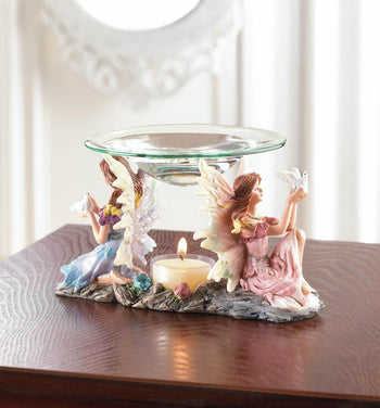 Twin Fairies Oil Warmer - crazydecor