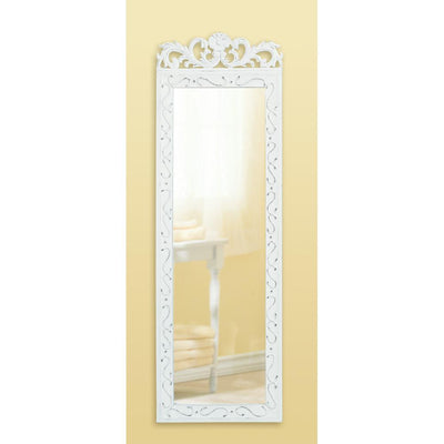 White Wood Wall Mirror - DreamyDecor