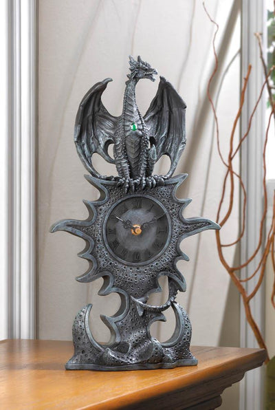 Black Dragon Mantel Clock - crazydecor