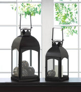 Large Domed Black Candle Lantern - crazydecor