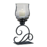 Smoked Glass Cursive Candle Stand - crazydecor