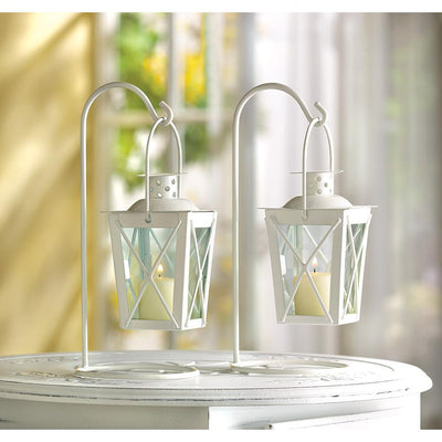 White Railroad Candle Lanterns - DreamyDecor