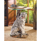 White Tiger Accent Table - DreamyDecor