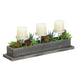 Reclaimed Wood Succulent Candle Display - crazydecor