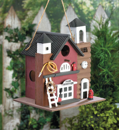 Fire Station Birdhouse - crazydecor