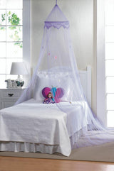 Purple Posies Bed Canopy - crazydecor