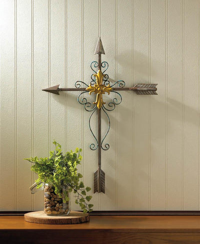 Crossed Arrow Wall Cross - crazydecor