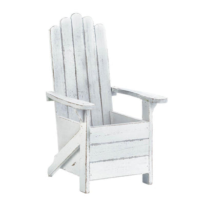 White Adirondack Chair Planter - DreamyDecor