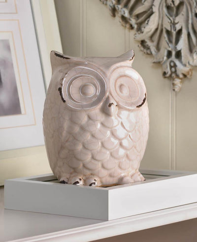 Distressed Owl Figurine - crazydecor