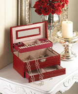 Deluxe Red Jewelry Box - crazydecor