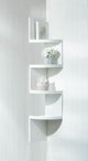 White 4-Tier Corner Shelf - DreamyDecor