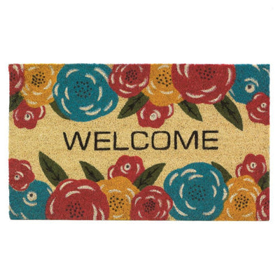 Floral Welcome Mat - crazydecor