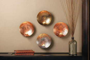 Dizzy Circle Design Plate Wall Sconce - crazydecor