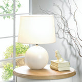 White Round Base Table Lamp - DreamyDecor